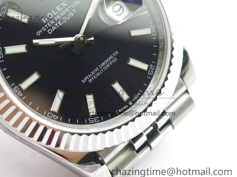 1:1 Bracelet 126334 DateJust Markers 41MM Jubilee SS VRF Black Dial Best on A3235 SS Edition Stick 904L 0729